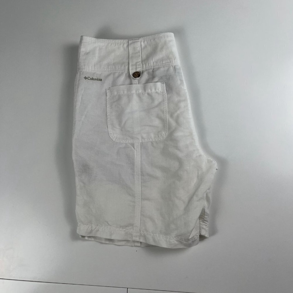 Columbia women short Linen blend white size 10 - Picture 5 of 10